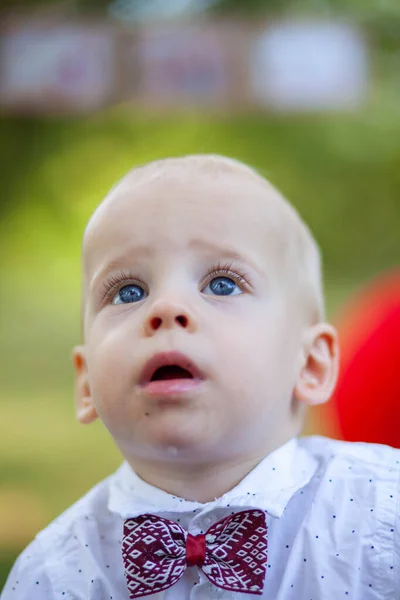 Carino Bambino Che Celebra Suo Compleanno — Foto Stock