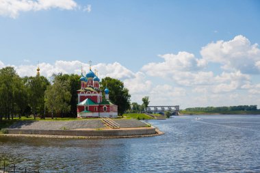 Volga Nehri Uglich, Rusya'nın tarihi kent içinde