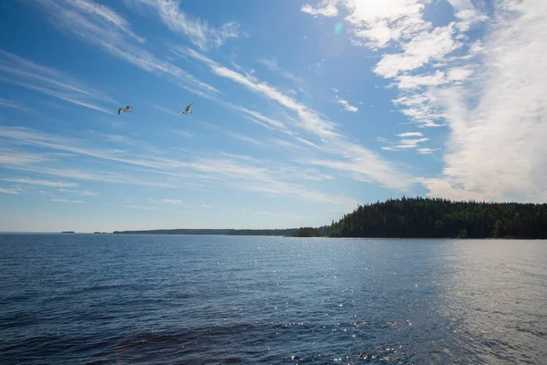 Paesaggio dell'isola di Valaam al mattino — Foto Stock
