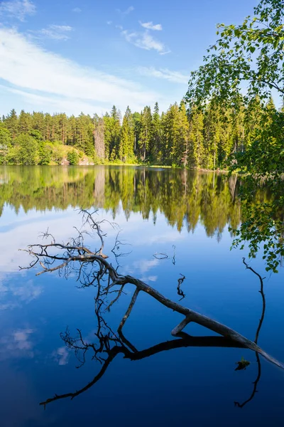 Linda vista do lago na ilha de Valaam, na Rússia — Fotografia de Stock
