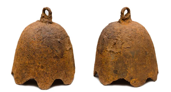 Ancient Asian alarm bell cast iron — Stock Photo, Image