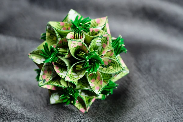 Origami Japón Arte Tradicional Forma Bola Kusudama —  Fotos de Stock