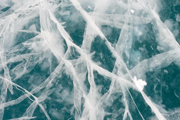 Ice cracked from the cold. — Stockfoto