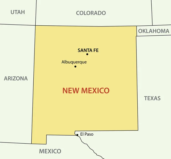 New Mexico Vektor Bundesstaat Usa — Stockvektor