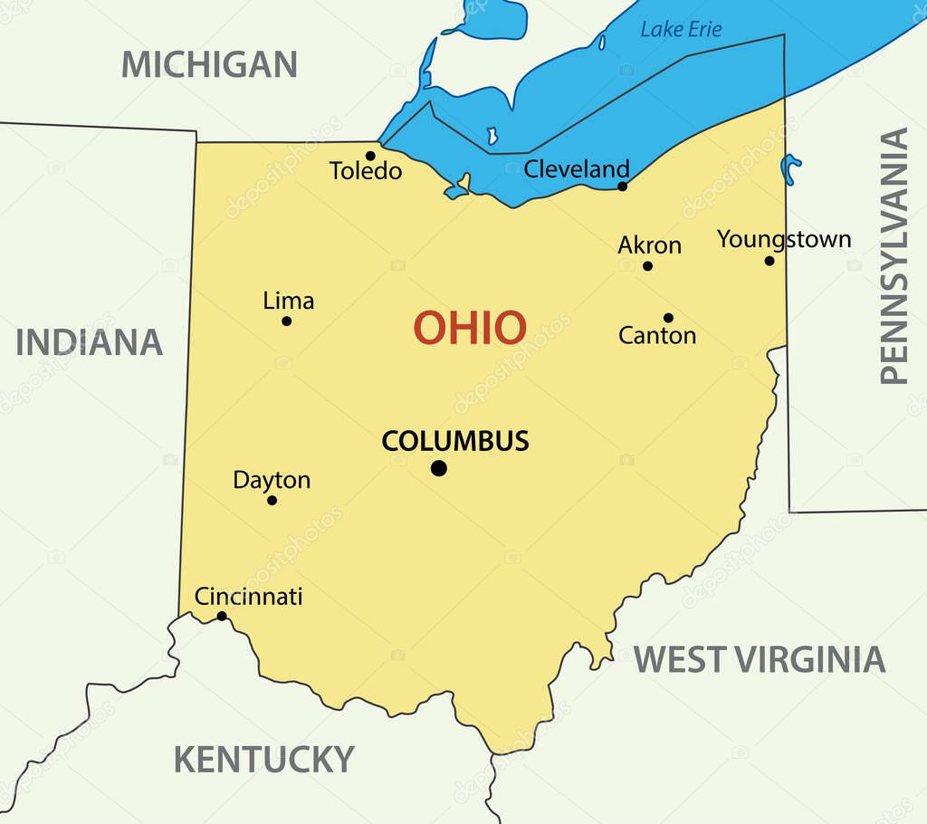 Ohio - vector - state of USA