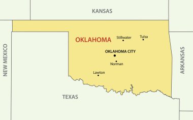 Oklahoma - vektör - ABD eyaleti