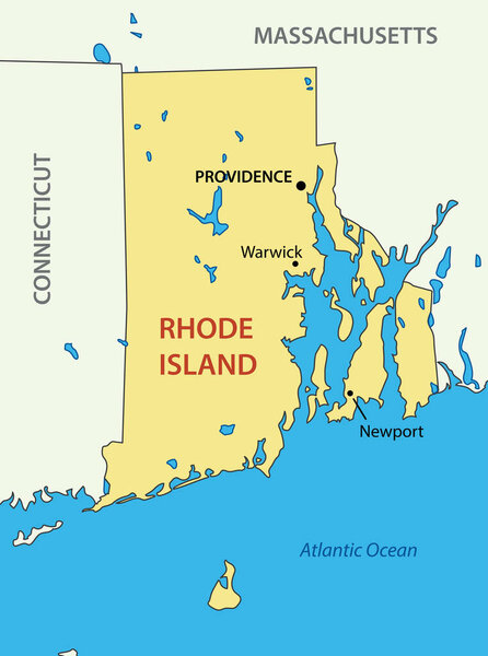 State of Rhode Island and Providence Plantations - vector - state of USA