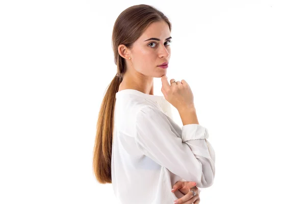 Woman with the pony-tail — Stock Photo, Image