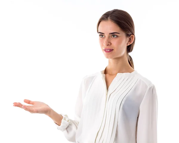 Woman showing her amazement — Stock Photo, Image