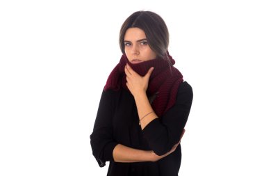 Acıyan bir throay olan kadın