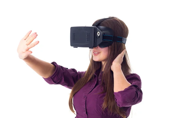 Женщина в очках VR — стоковое фото