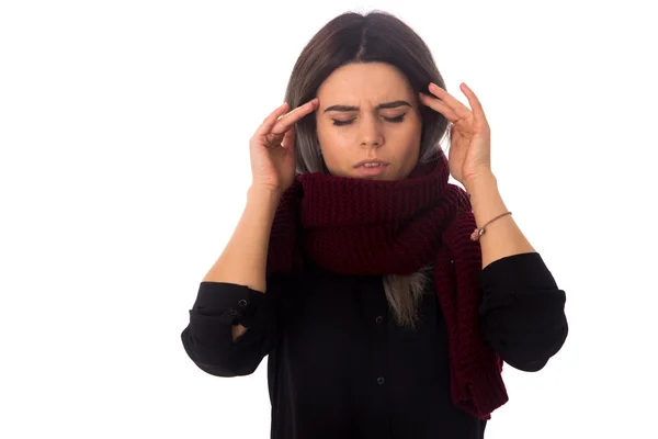 Woman having a headache — Stock Photo, Image