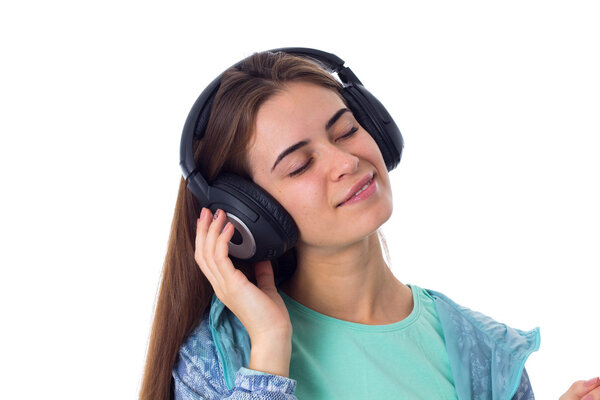 Young woman in headphones