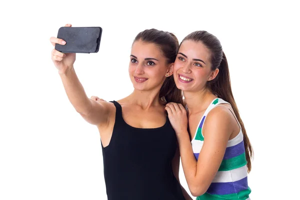 Two young women making selfie — Stock Photo, Image
