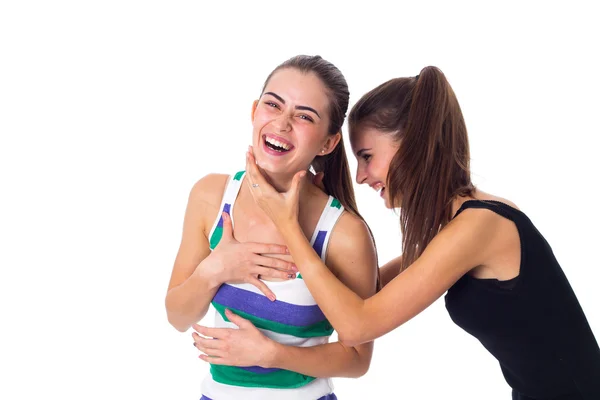 Young woman keeping another womans throat — Stock Photo, Image