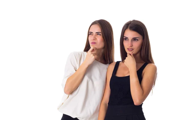 Two young woman looking on something — Stock Photo, Image