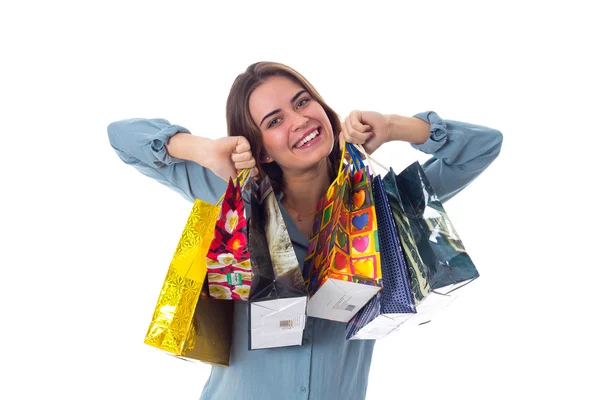 Woman with shopping bags Stock Image