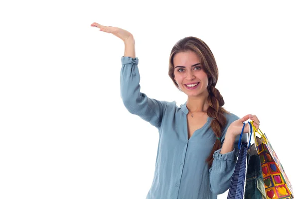 Mujer con bolsas de compras — Foto de Stock