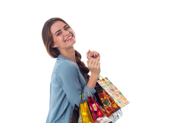 Woman with shopping bags — Stock Photo, Image