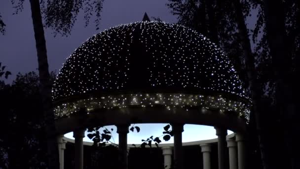 Ночная сцена с ночным освещением — стоковое видео