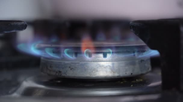 Burning gas closeup — Stock Video