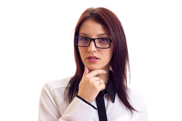 Young businesswoman holding folder — Stockfoto