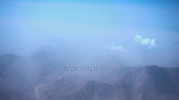 Vista sul deserto con montagne — Video Stock