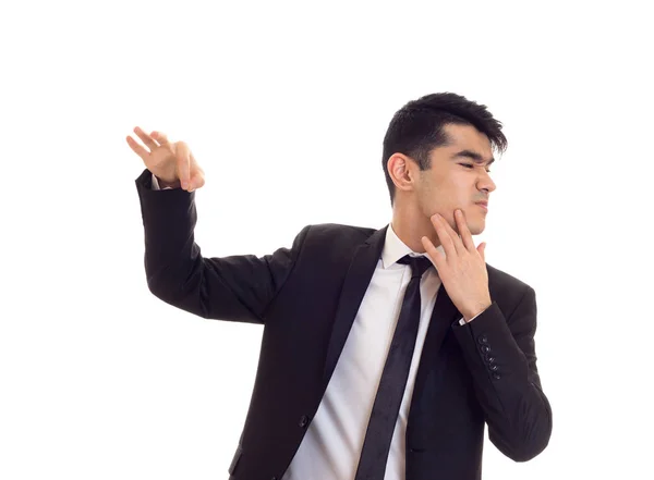 Jonge man in zwarte tuxedo — Stockfoto