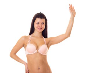 Yüzme elbiseli kadın