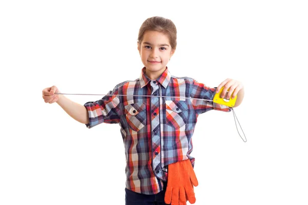 Menina segurando roleta — Fotografia de Stock