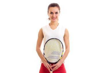 kadın tenis raketi ile