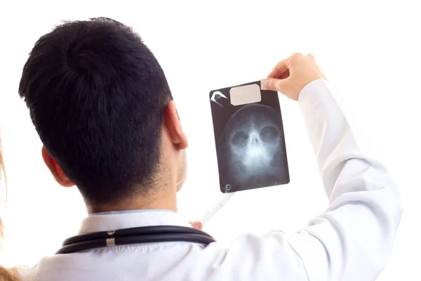 Doctor examing X-ray — Stock Photo, Image