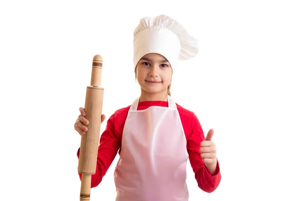 Little girl cooking — Stock Photo, Image