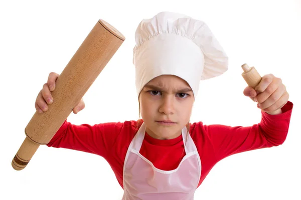 Little girl cooking — Stock Photo, Image