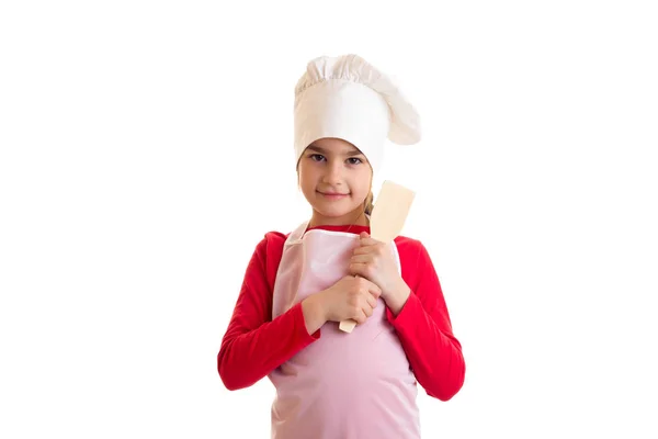 Little girl cooking — Stock Photo, Image