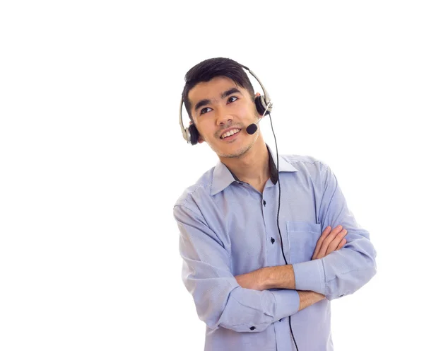 Young man using headphones — Stock Photo, Image