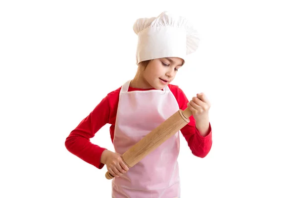 Little girl cooking — Stock Photo, Image