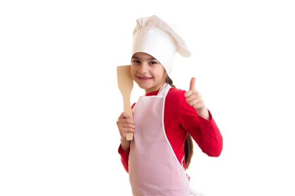 Little girl cooking — Stock Photo, Image