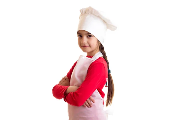 Petite fille cuisine — Photo