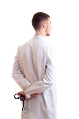 Genç adam doktor elbise