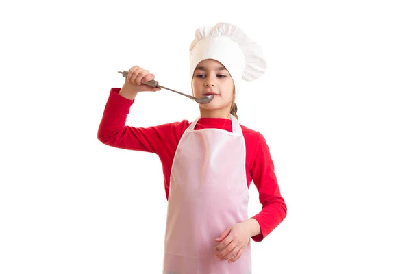 Little girl cooking — Stock Photo, Image