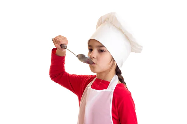 Little girl cooking — Stock Photo, Image