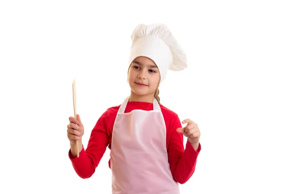 Μικρό κορίτσι μαγείρεμα — Φωτογραφία Αρχείου