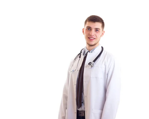 Jeune homme en robe de médecin — Photo