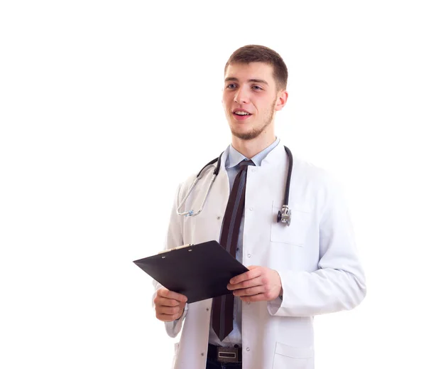 Mladý muž v šaty lékaře — Stock fotografie