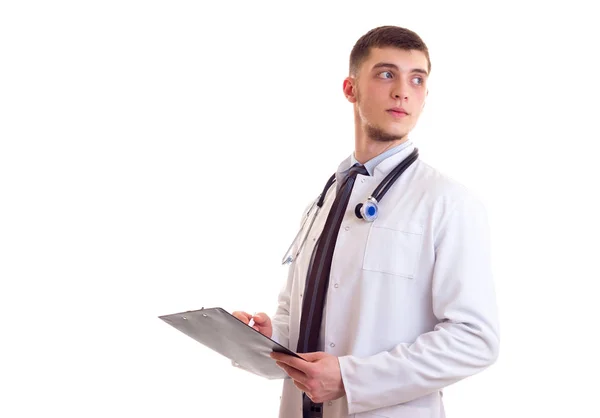Mladý muž v šaty lékaře — Stock fotografie