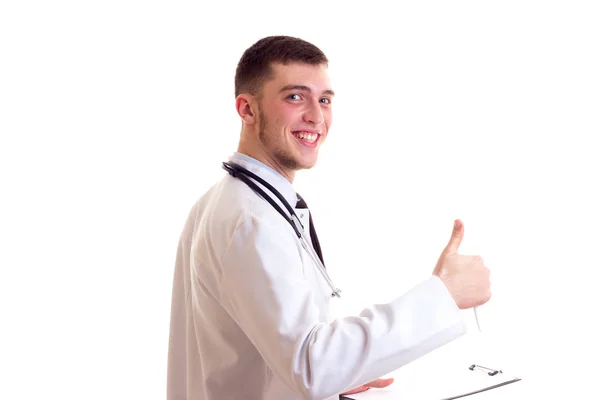 Jovem de vestido médico — Fotografia de Stock