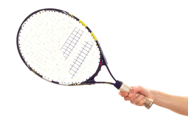 Kvinna med tennisracket — Stockfoto