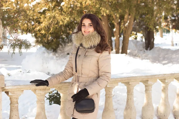 Amazing cute woman in winter