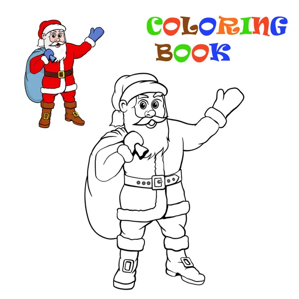 Santa Claus. Colorear para niños . — Vector de stock